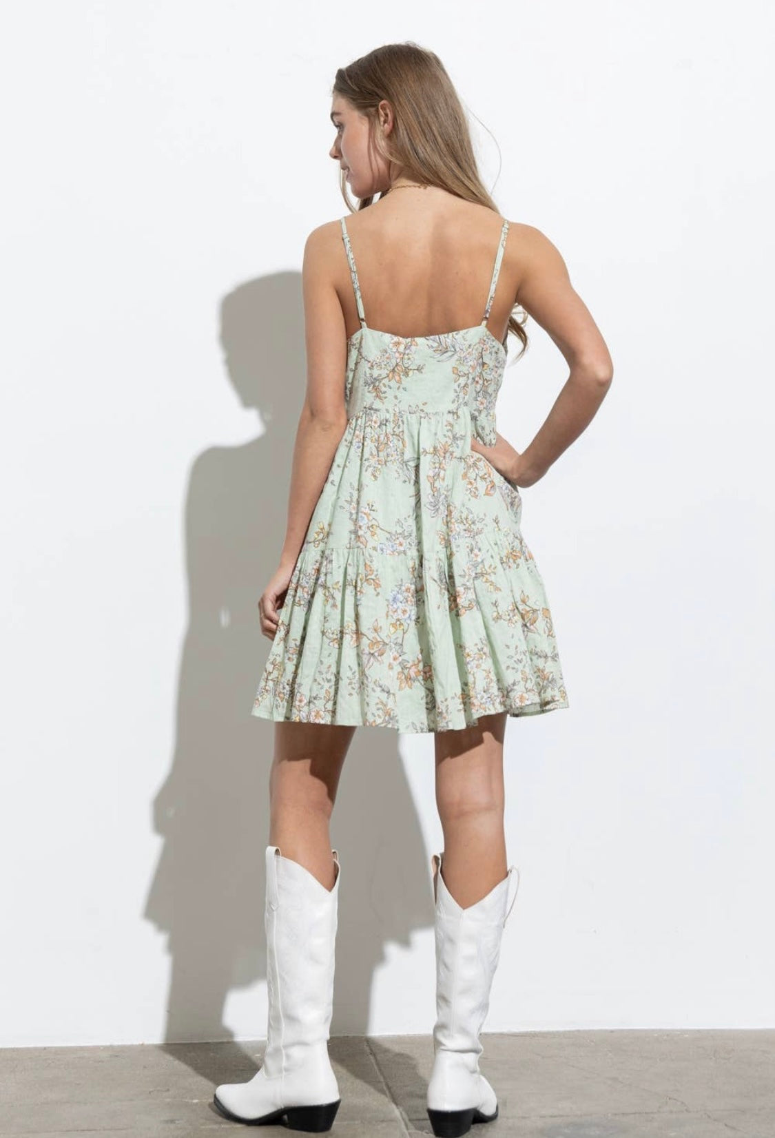 Bouquet Button Up Mini Dress