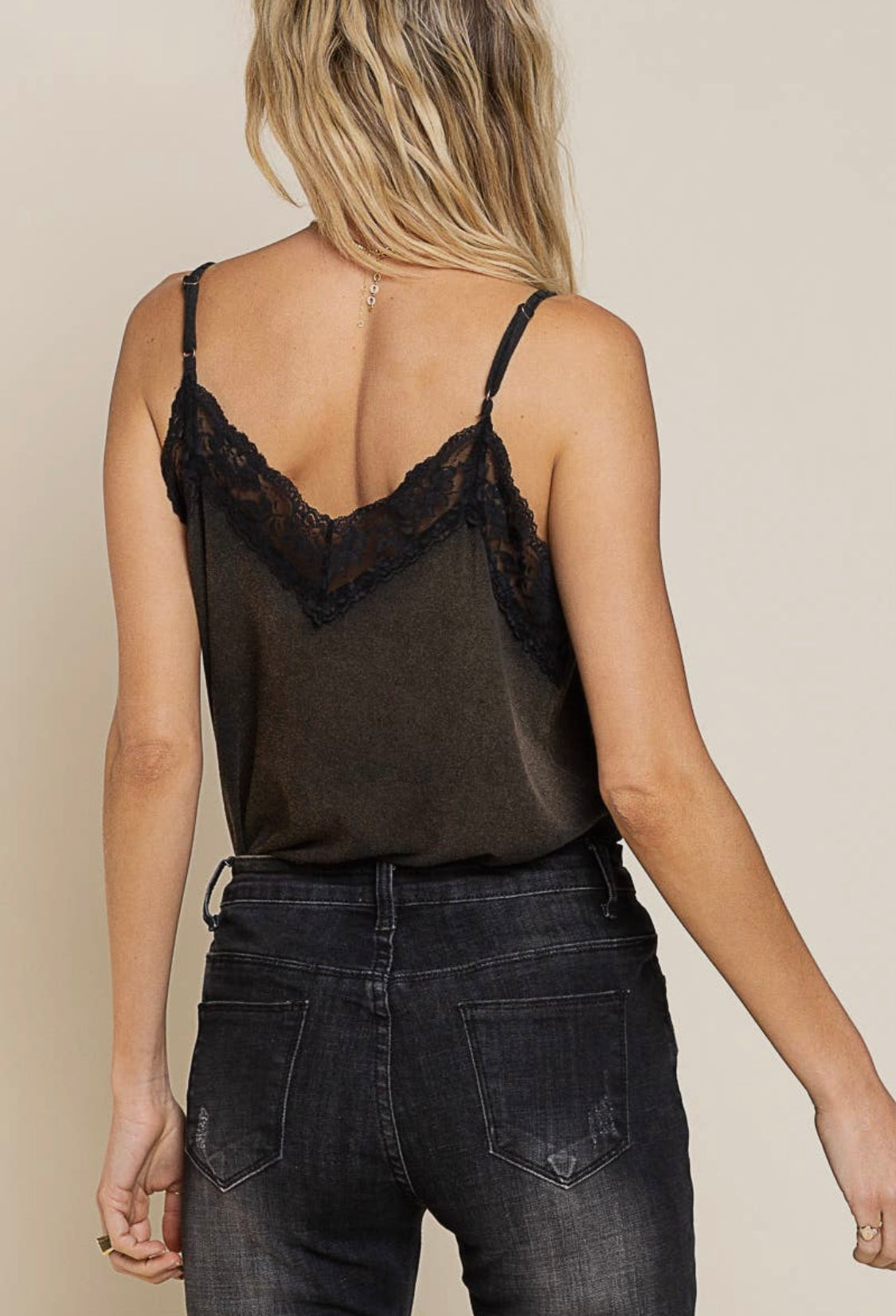 Lace Trim Knit Top