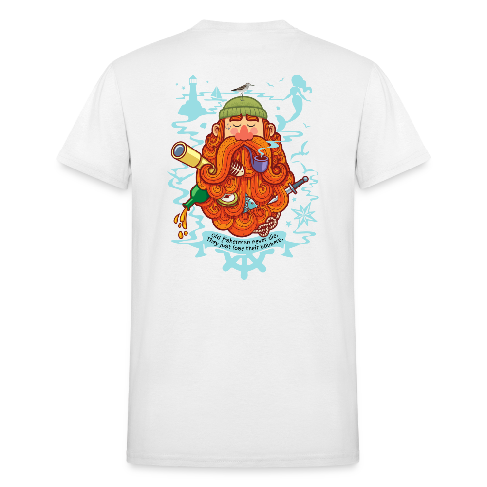 Old Fisherman Unisex T-Shirt - white