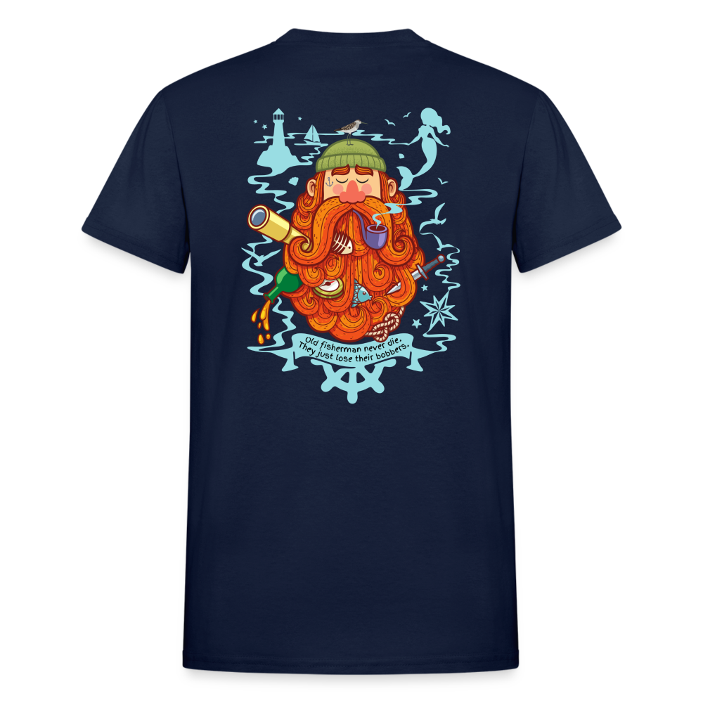 Old Fisherman Unisex T-Shirt - navy