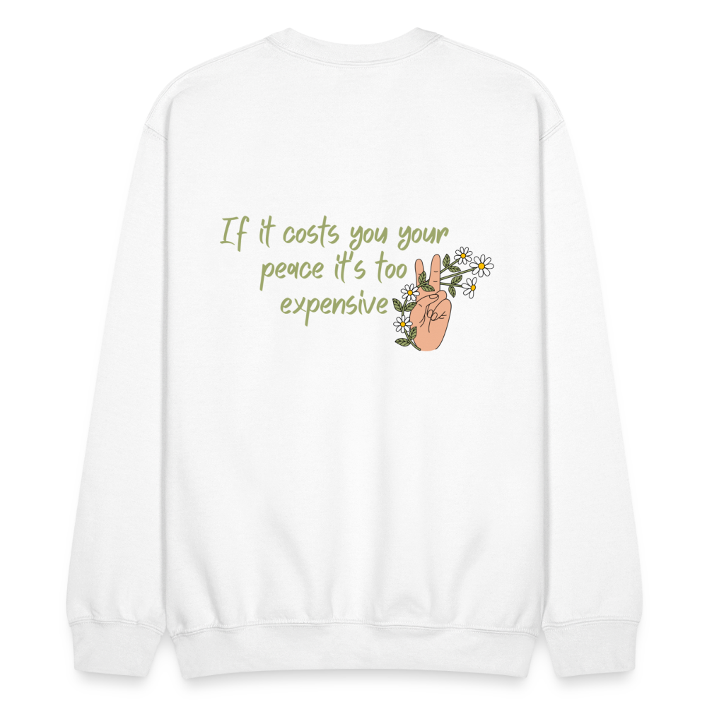 Peace Unisex Crewneck Sweatshirt - white