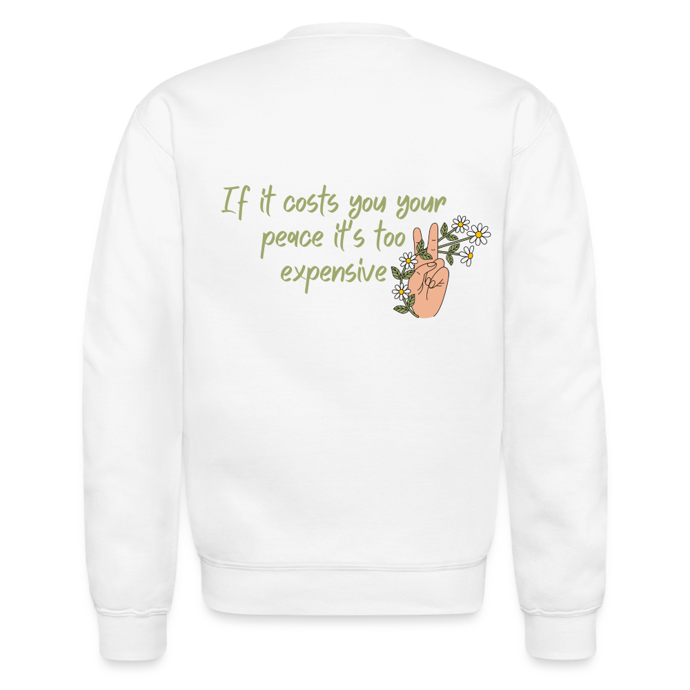 Peace Unisex Crewneck Sweatshirt - white