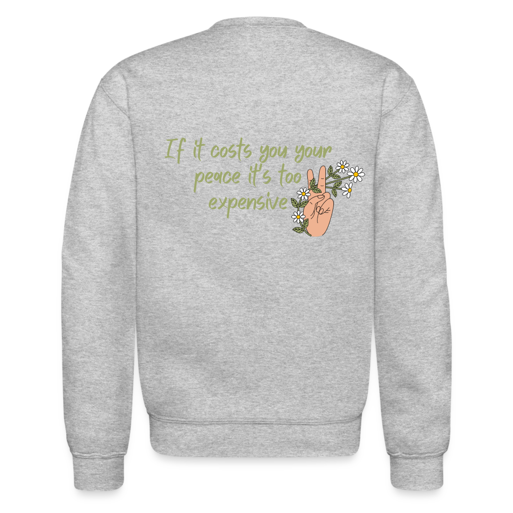 Peace Unisex Crewneck Sweatshirt - heather gray