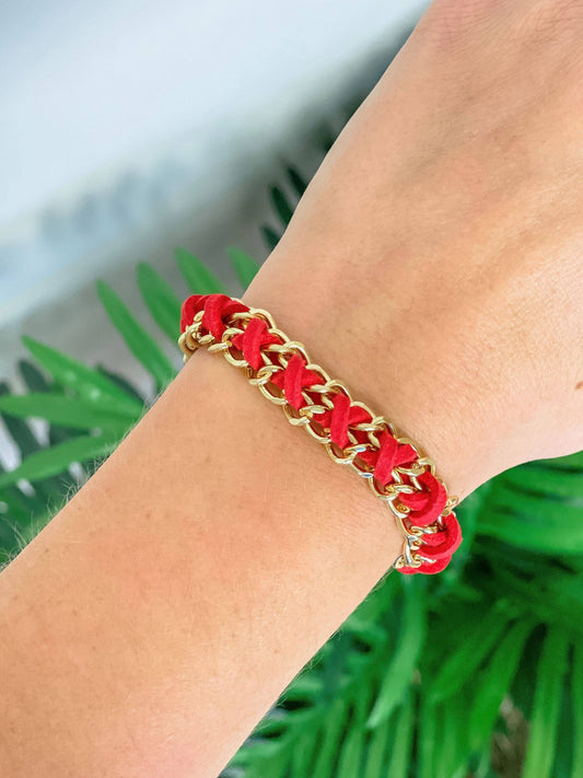 Link Toggle Bracelets-red