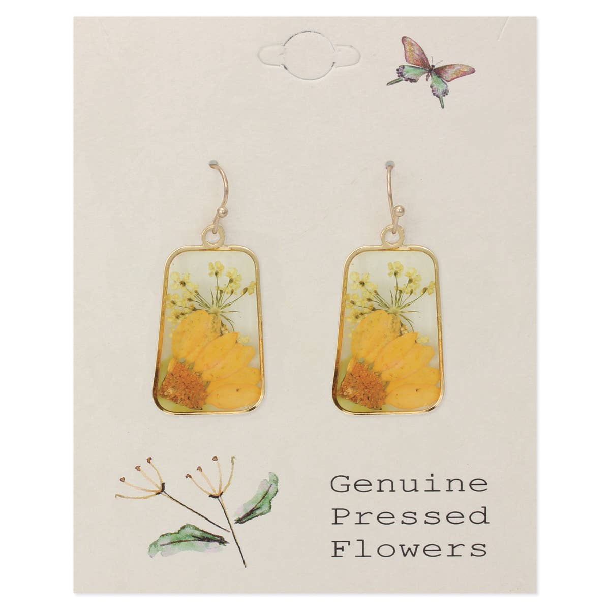 Floral Dried Sunflower Earring