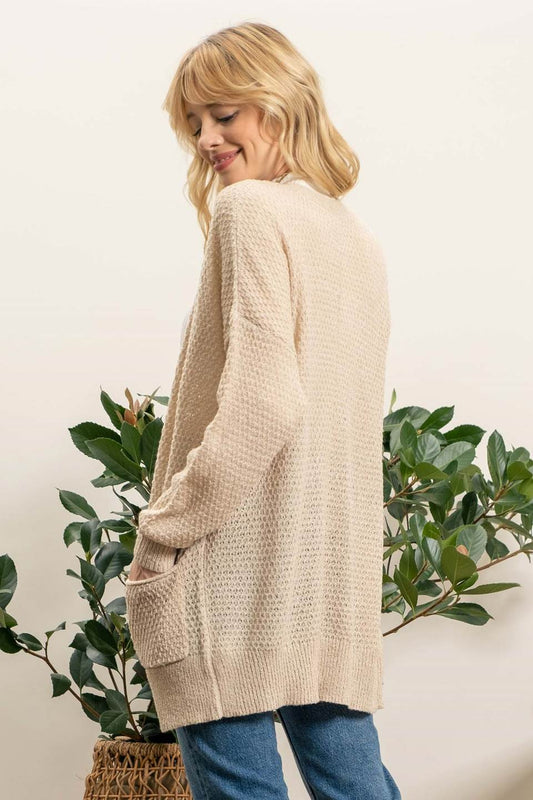 Summer Nights Cardigan- Light Taupe